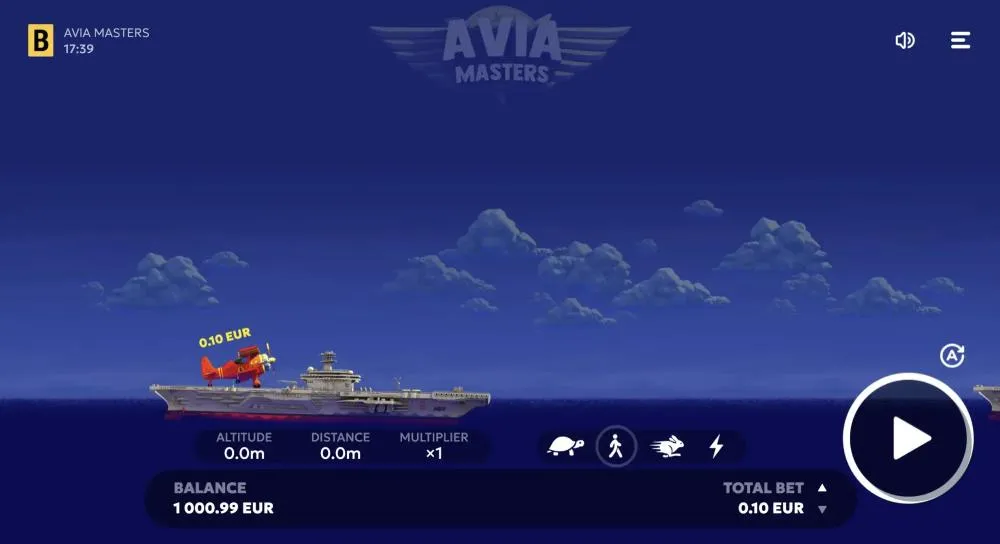 Avvio del gioco Aviamasters BGaming Avvio del gioco Aviamasters BGaming