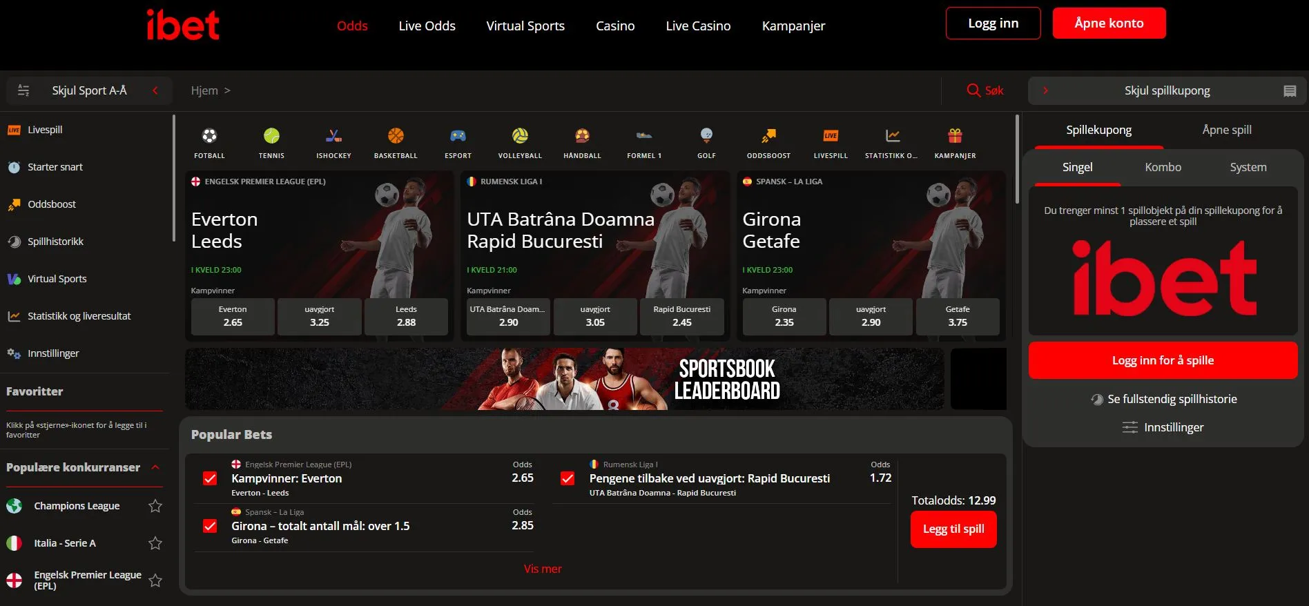 Opprett konto Opprett konto